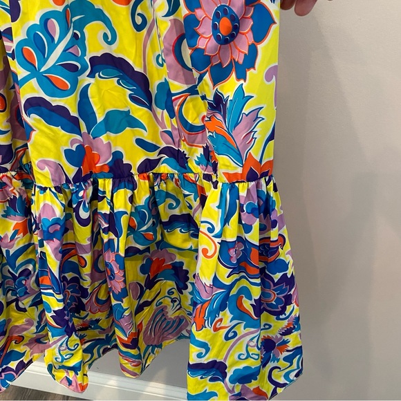 *NEW* J. CREW Tiered Taffeta Maxi Dress Yellow Floral Size 0 NWT - Picture 5 of 11